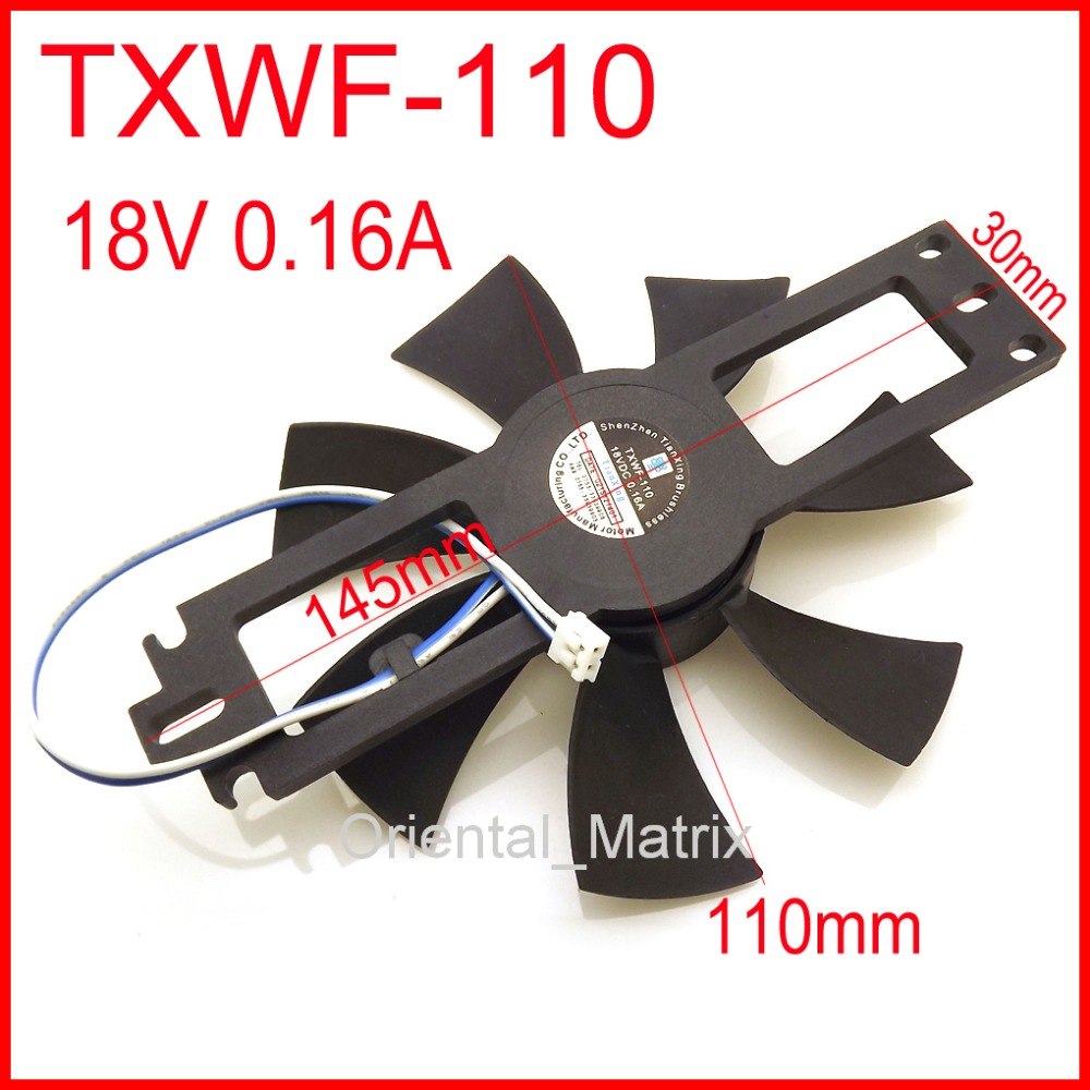 DC BRUSHLESS FAN TXWF-110 18V 0.16A For Induction Cooker Cooling Fan 2Pin